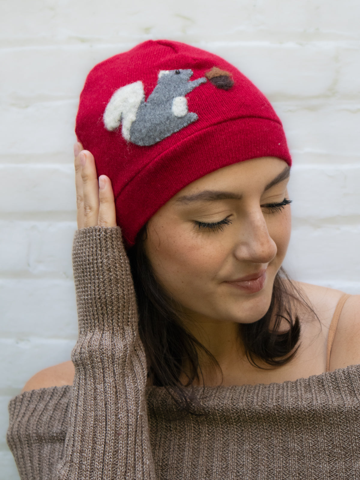 Squirrel Cashmere Hat - Adult - My American Goods