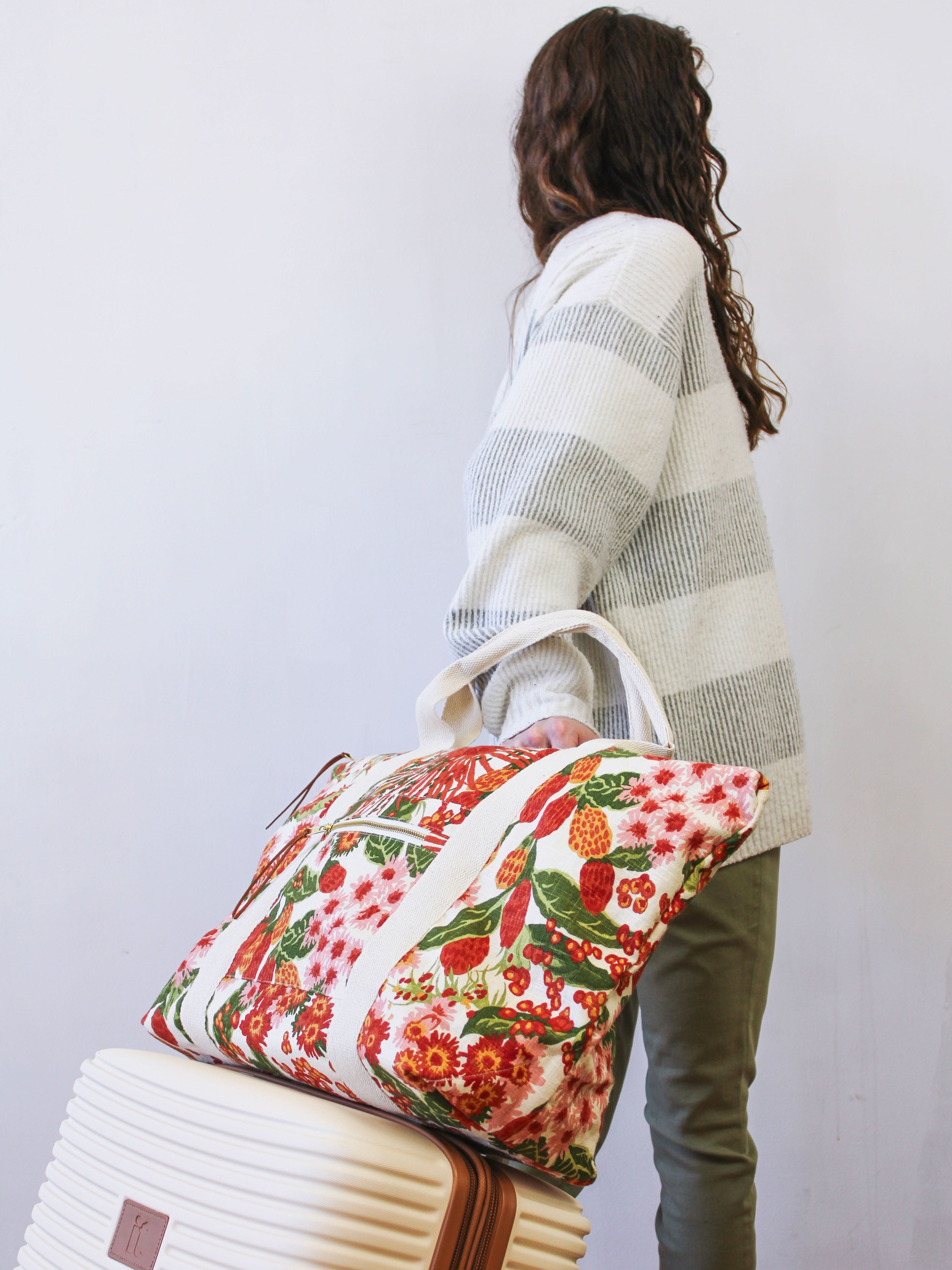 Strawberry Flora Carry On Travel Bag - My American Goods