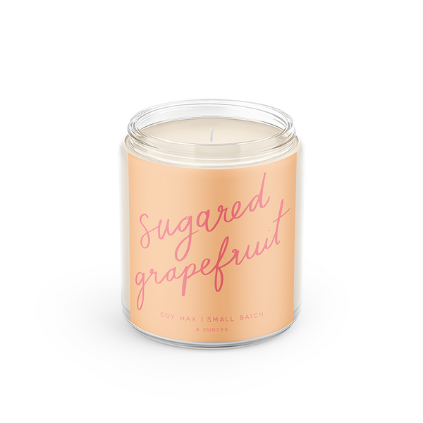 Sugared Grapefruit - 8oz Soy Candle - My American Goods