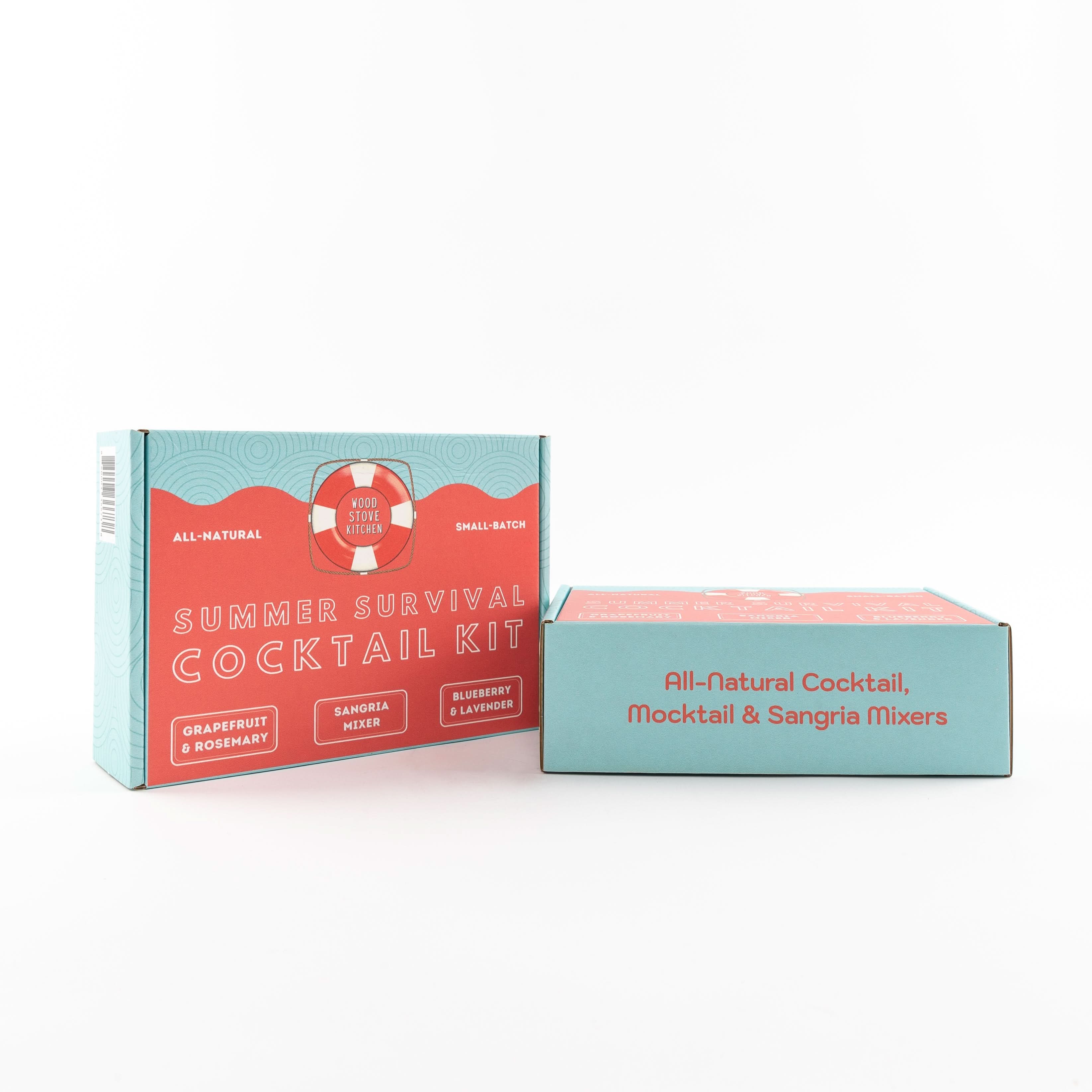 Summer Survival Cocktail Kit - 16oz Grapefruit & Rosemary, 16oz Sangria Mixer, 16oz Blueberry Lavender - My American Goods