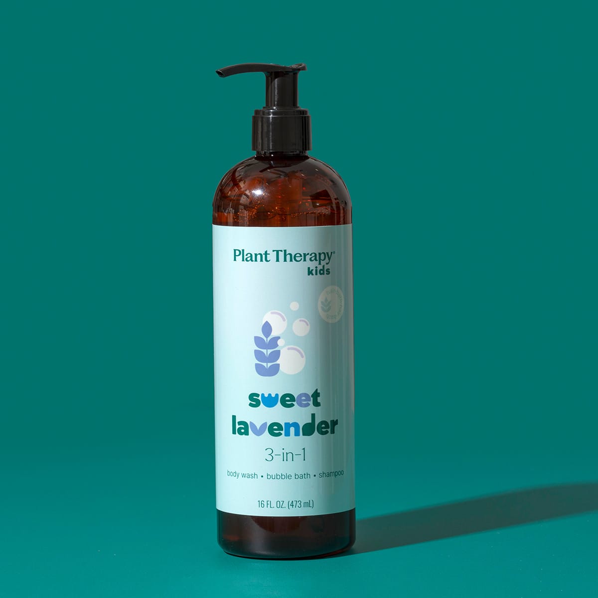 Plant Therapy Body Care 16 oz Sweet Lavender 3-in-1 Body Wash, Bubble Bath, Shampoo