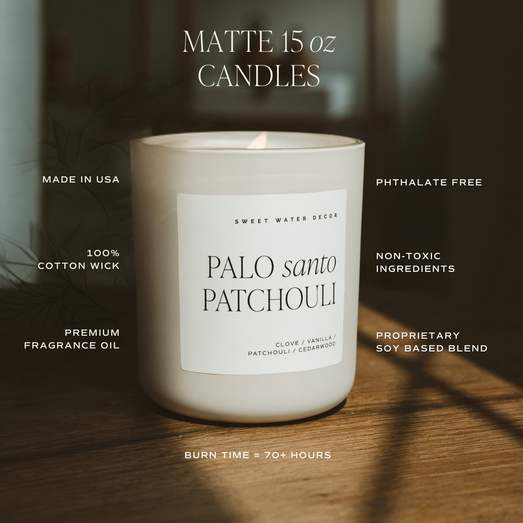 Sweet Water Decor Candles Apple Maple Bourbon Soy Candle - Tan Matte Jar - 15 oz (Sunday Brunch)