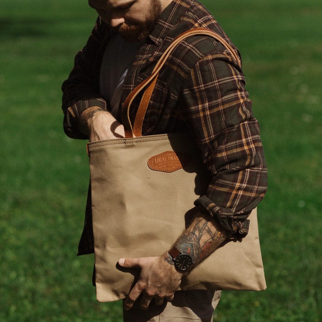 The Local Branch Waxed Canvas Forager Canvas Tote - USA Made