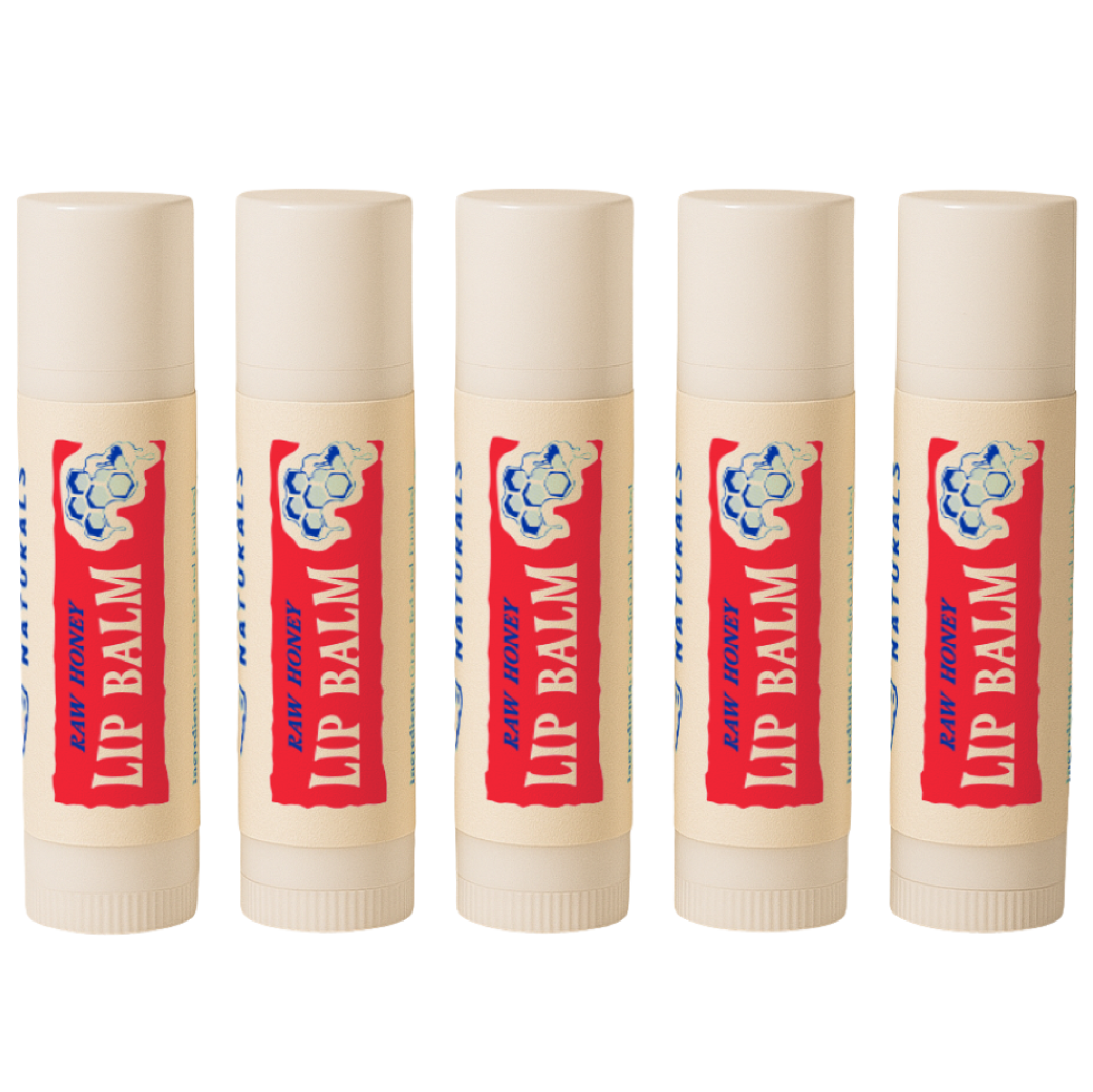 PapaBear Naturals Raw Honey Papabear Tallow Lip Balm - (5 Pack)