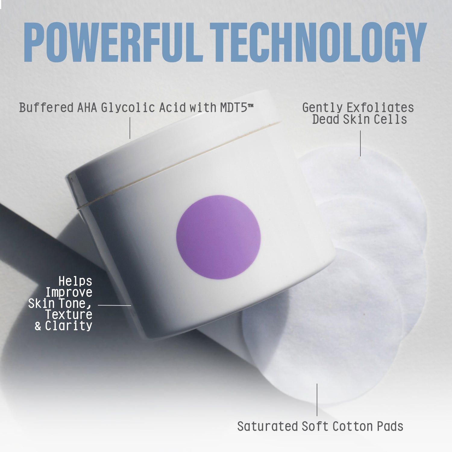 TRANSPORT Exfoliating Glycolic Acid Pads 50ct - My American Goods