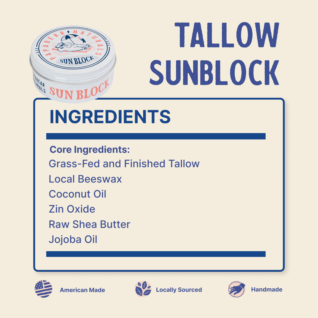 Papabear Tallow Sunblock - My American Goods
