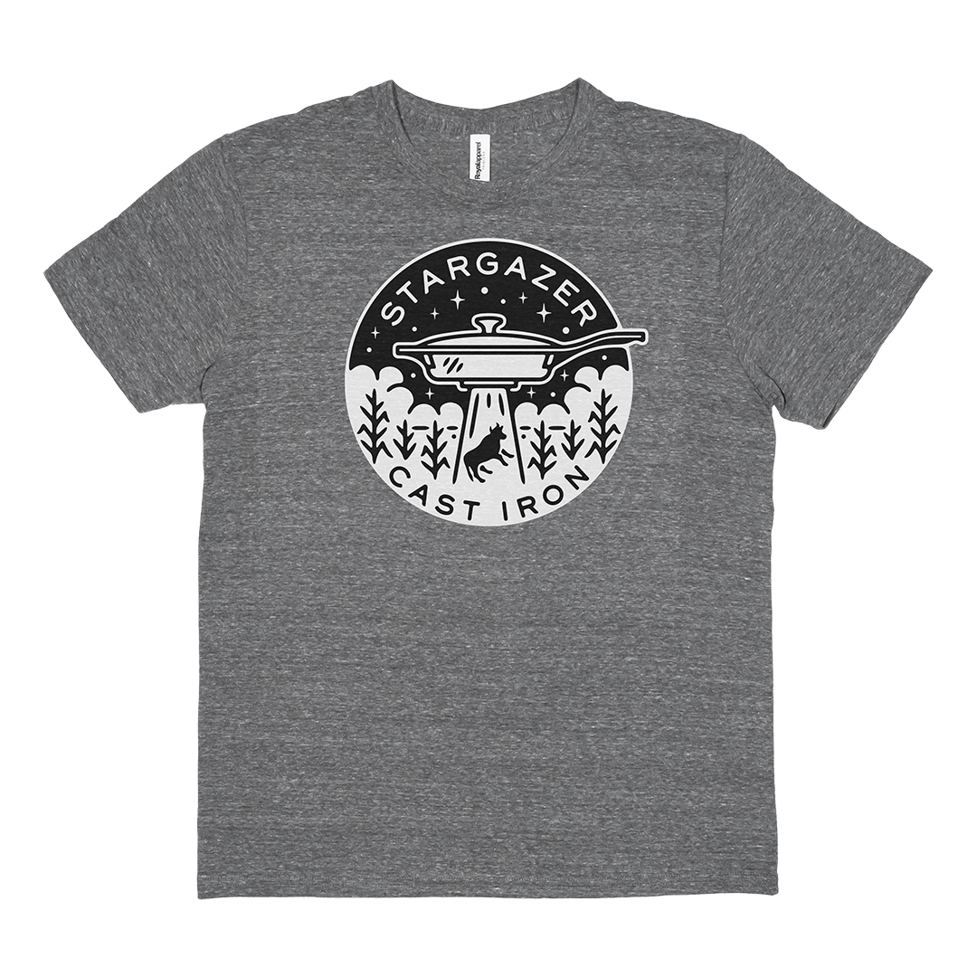 Stargazer Cast Iron Merch Gray / S Skillet UFO T-Shirt