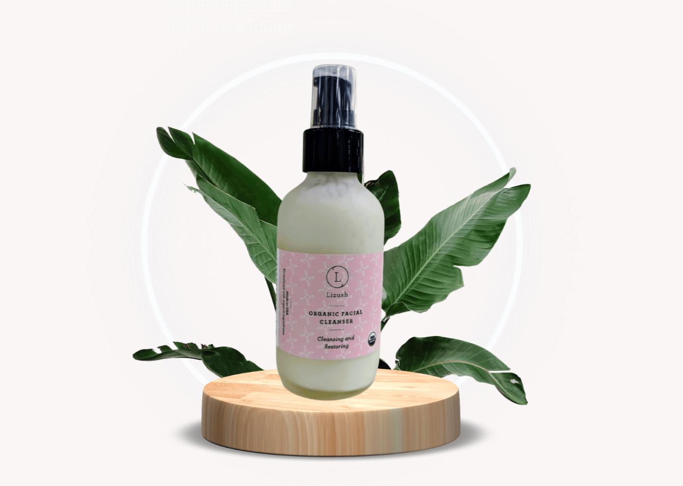 Lizush ORGANIC FACIAL CLEANSER Cleansing and Restoring