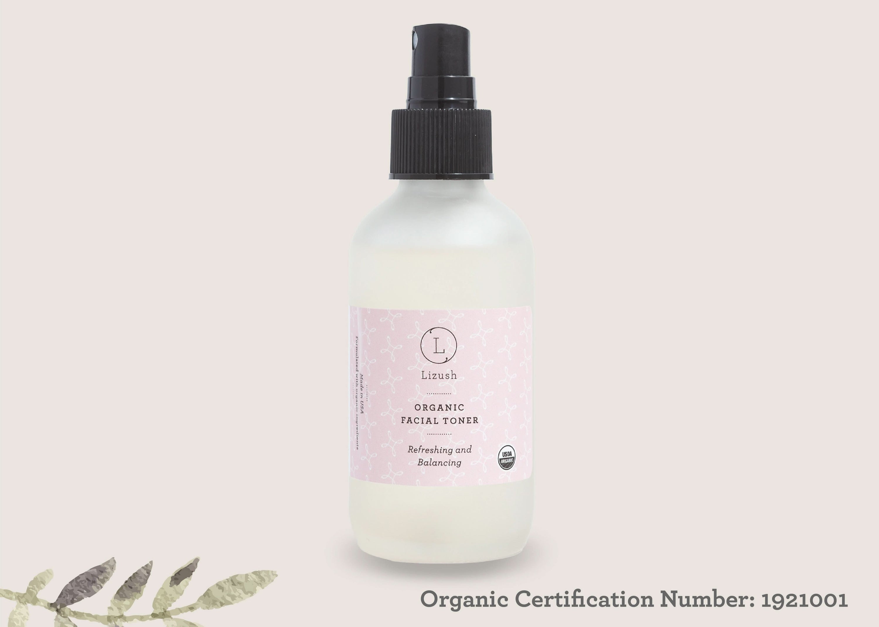Lizush ORGANIC FACIAL TONER Refreshing and Balancing
