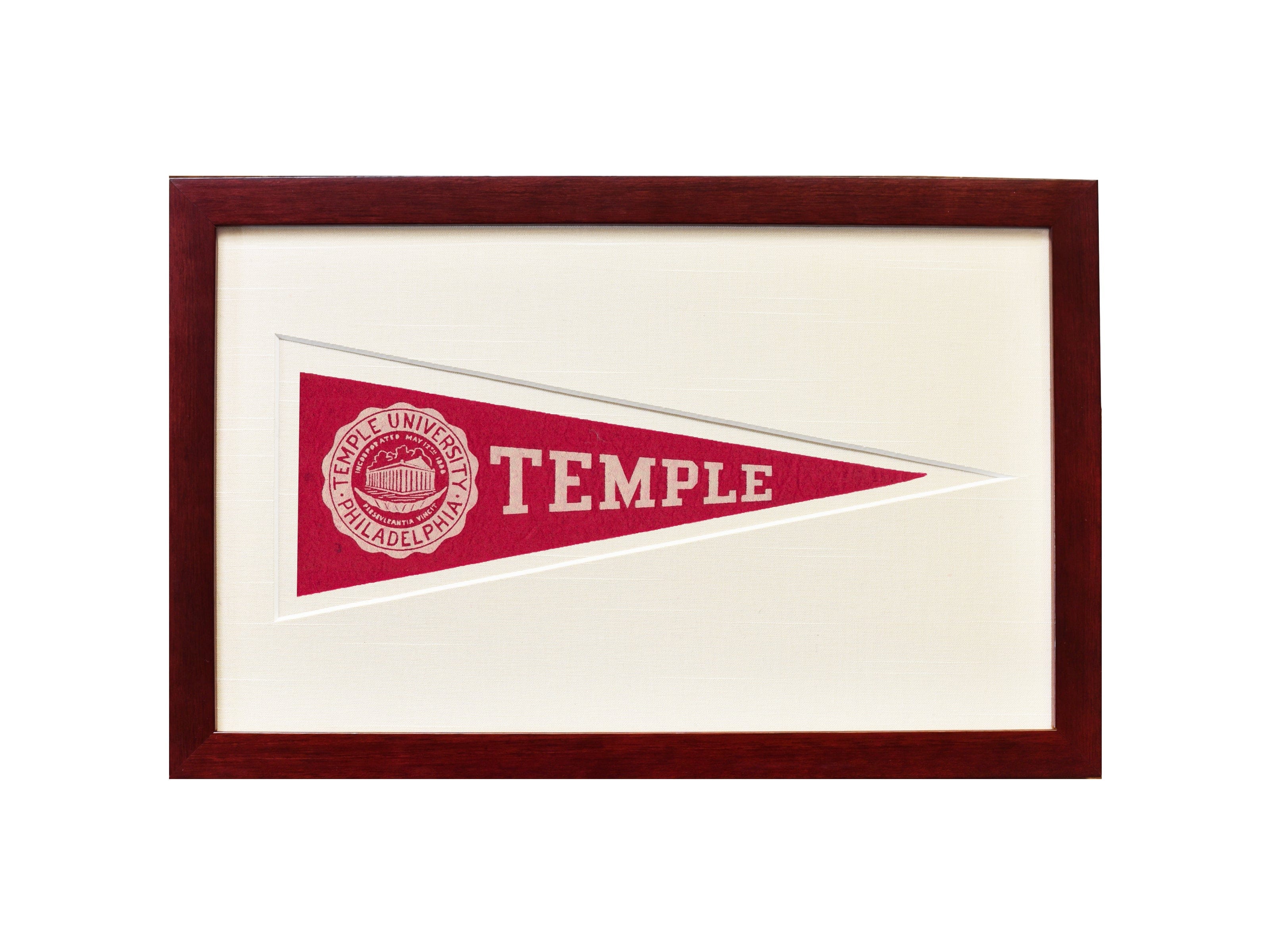 Vintage Temple University Hormel Pennant - My American Goods