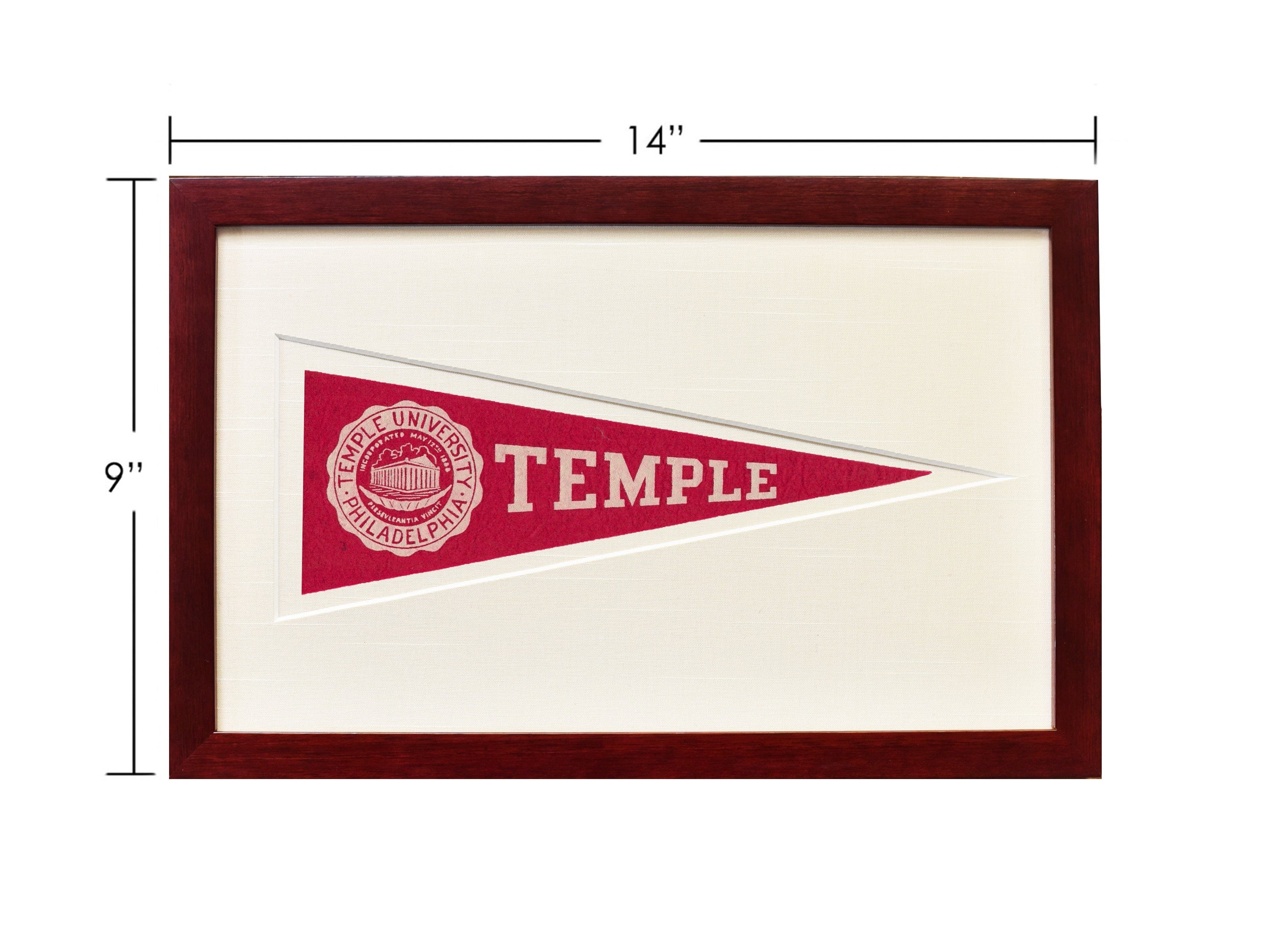 Vintage Temple University Hormel Pennant - My American Goods