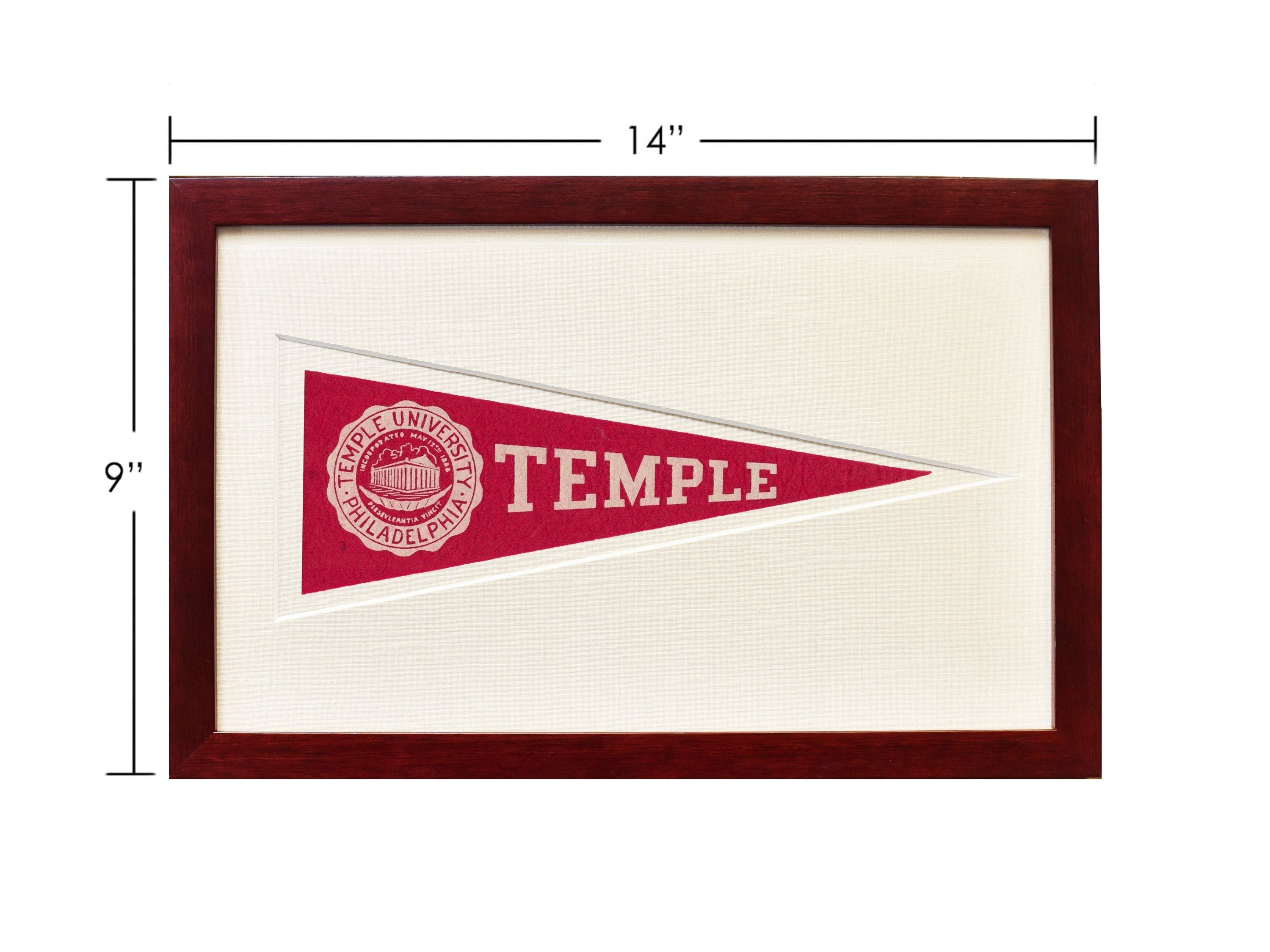 Americana Memories Vintage Temple University Hormel Pennant
