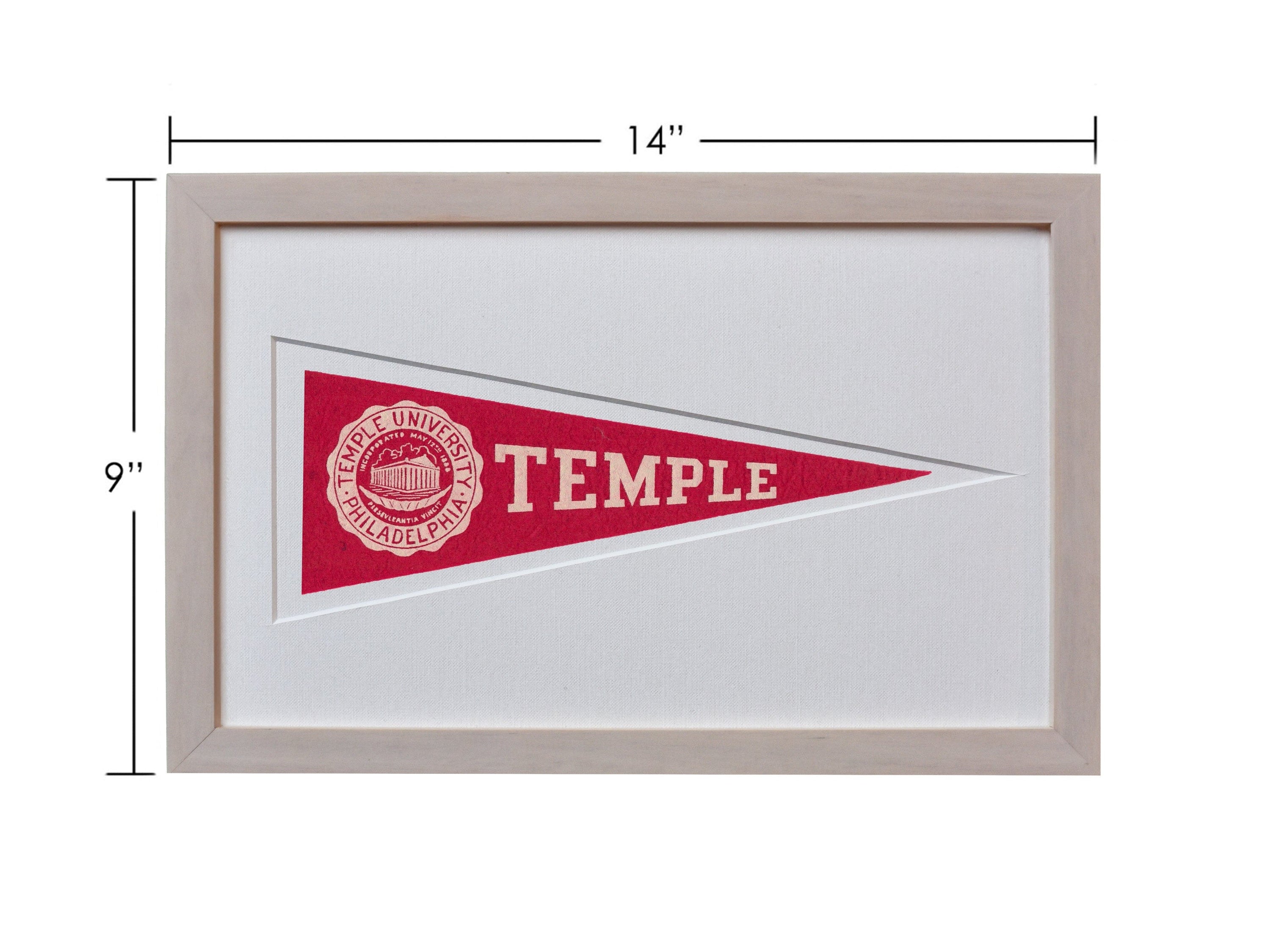 Americana Memories Vintage Temple University Hormel Pennant