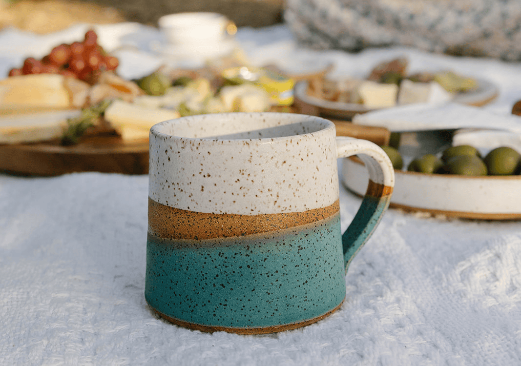 KJ Pottery Mug Matte Turquoise The Mug