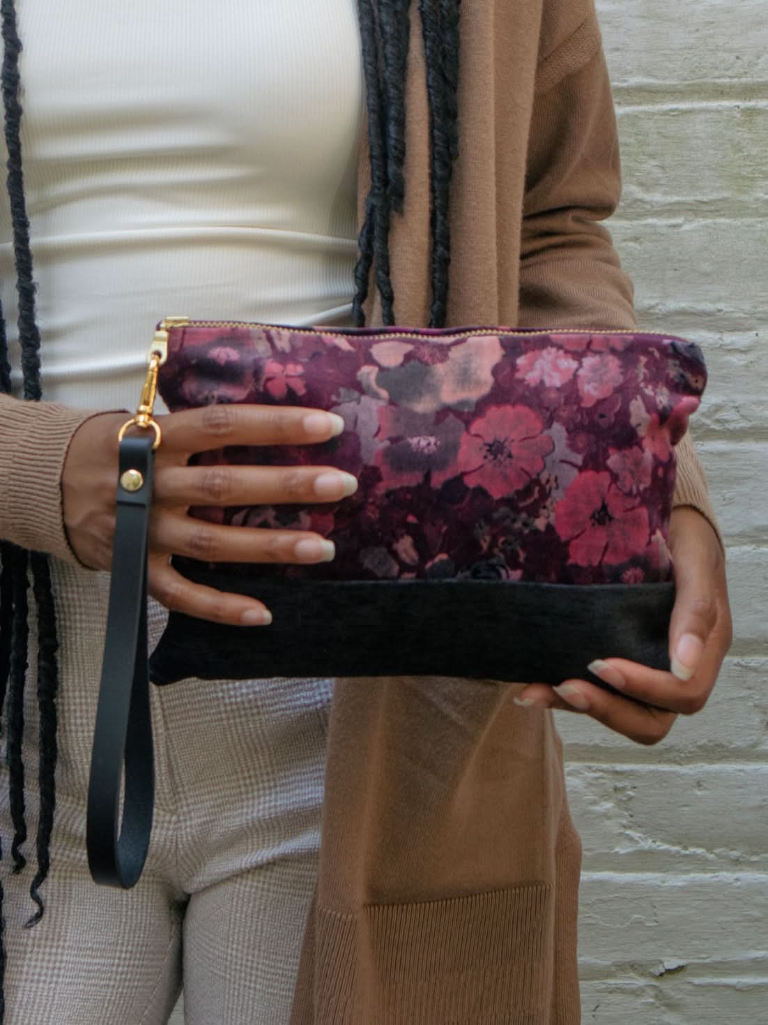 Ash & Rose The Verbena Velvet Wristlet
