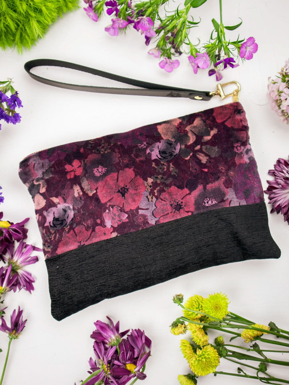 The Verbena Velvet Wristlet - My American Goods