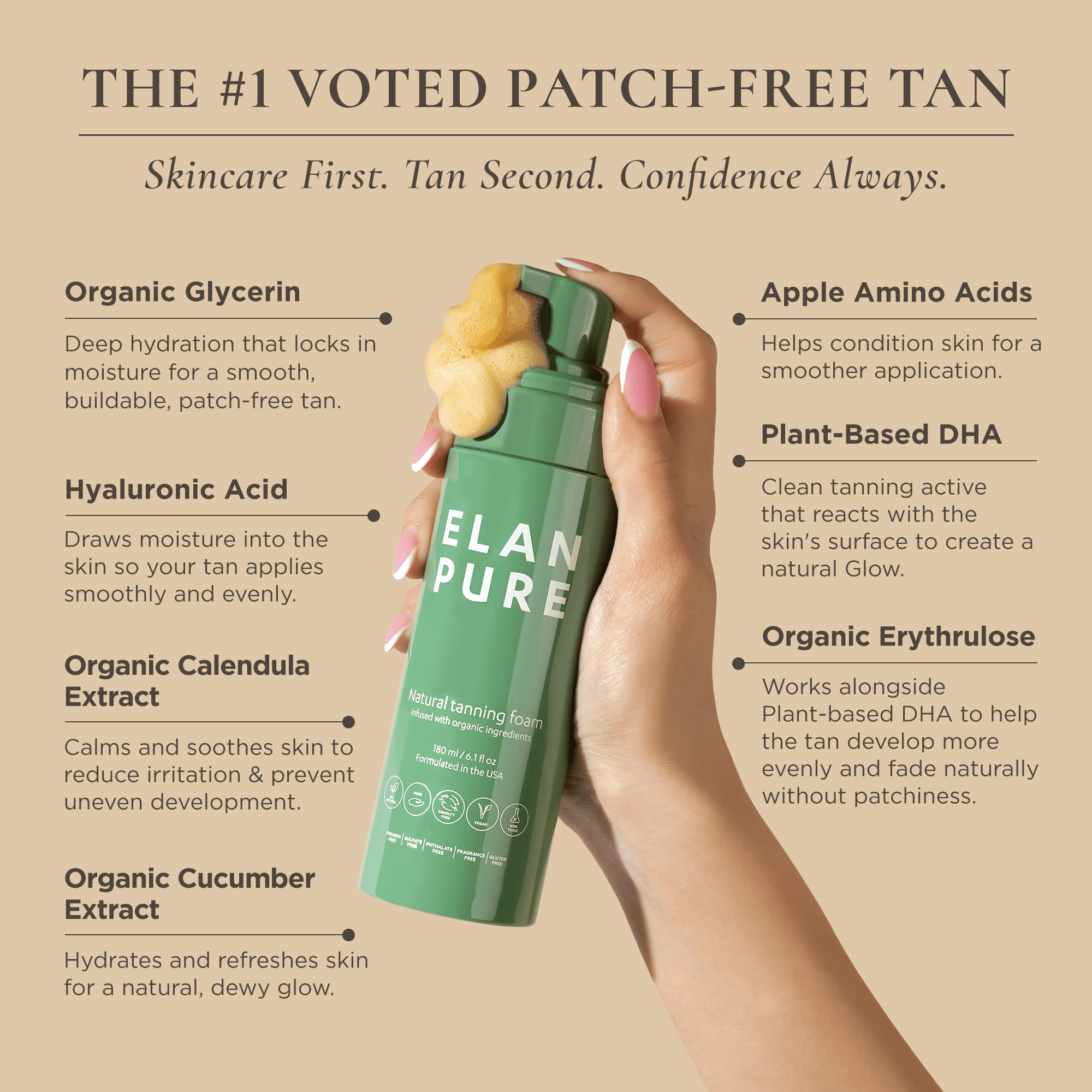 Elan Pure Beauty & Personal Care - Skincare - Tanning Oils & Self-Tanners - Body Self-Tanners Non-Toxic Self-Tanner