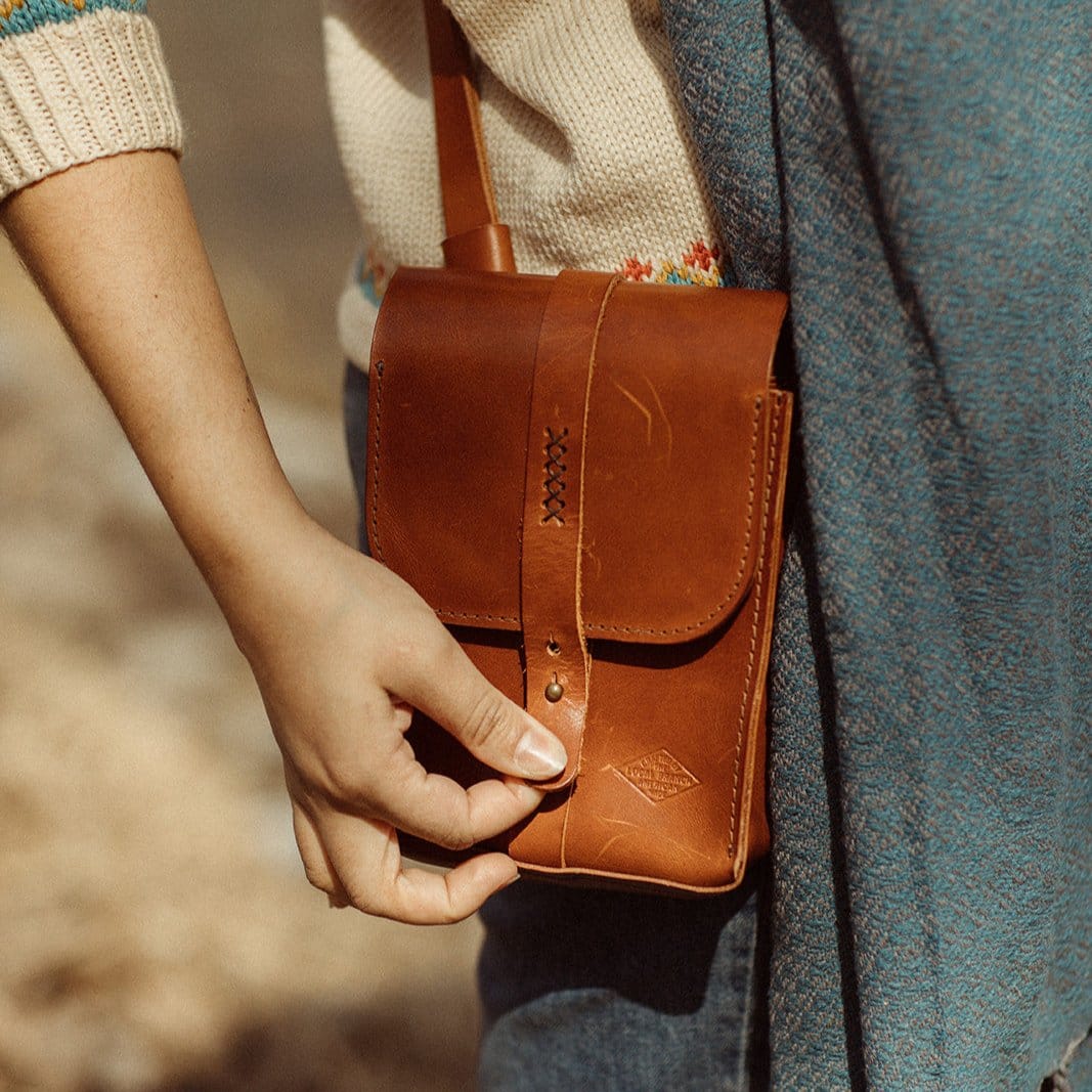 The Local Branch Leather Caramel The Navigator Satchel - USA Made