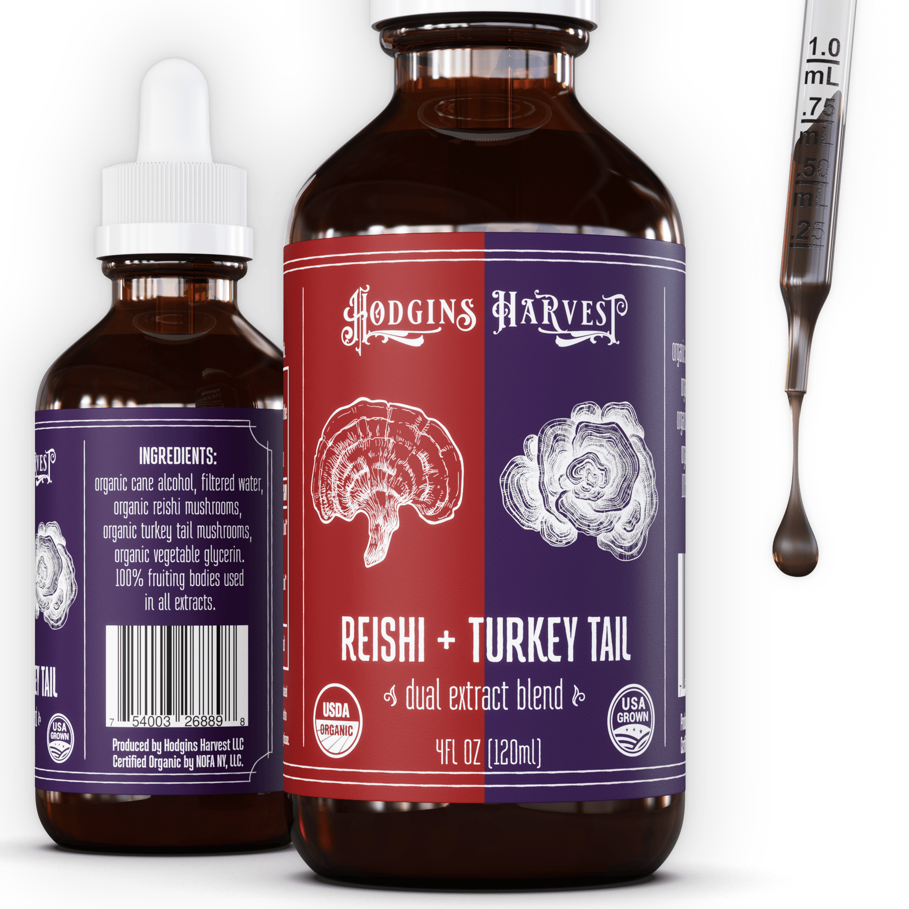 Reishi + Turkey Tail Dual Extract Tincture - My American Goods