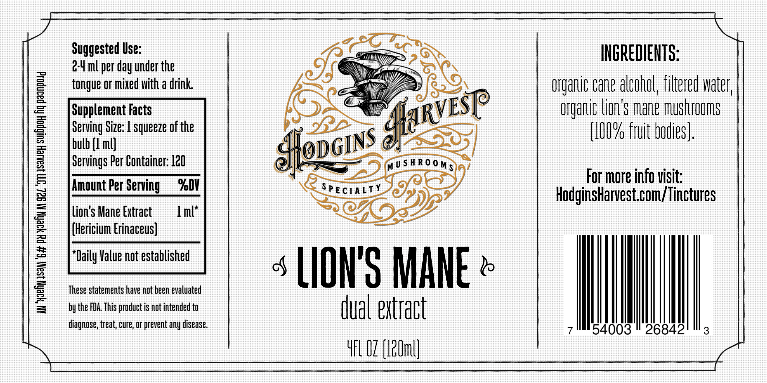 Hodgins Harvest Mushroom Extracts Lion&