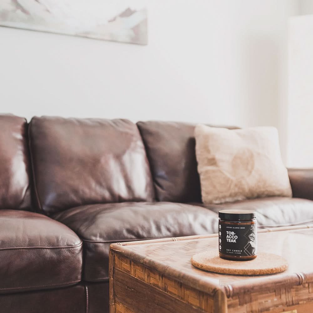 Tobacco Teak Soy Candle - My American Goods