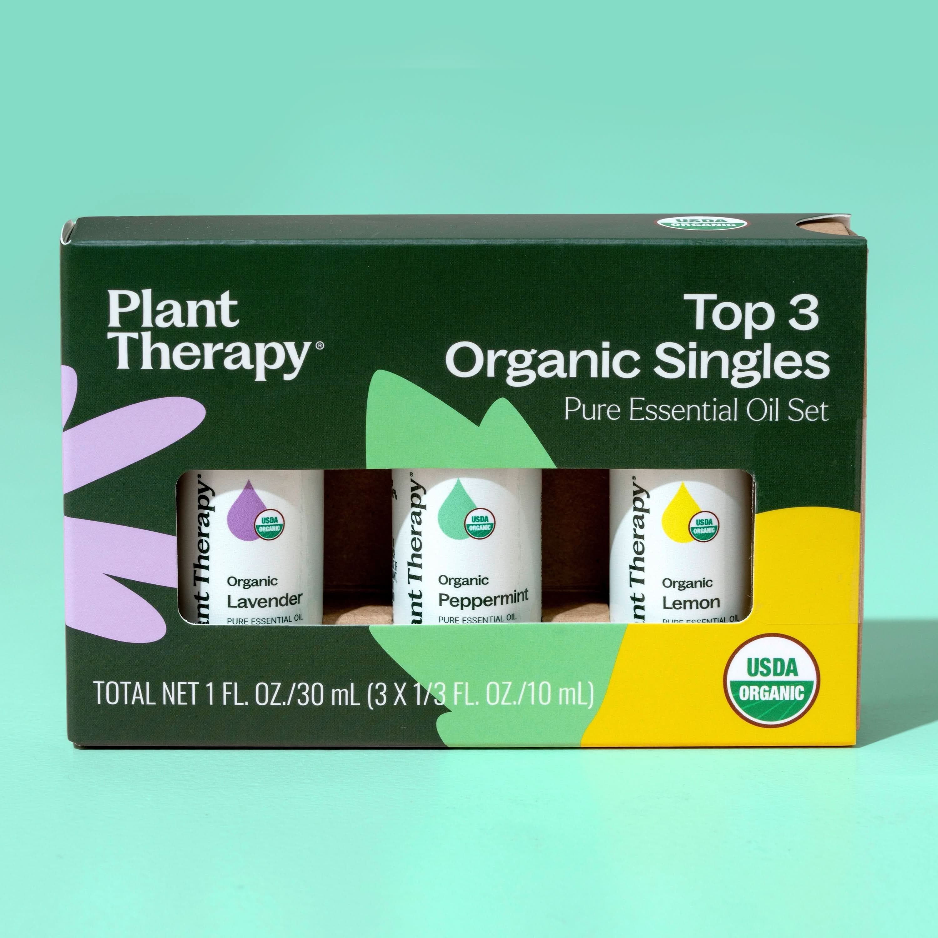Plant Therapy Essential Oil Top 3 Organic Singles Set