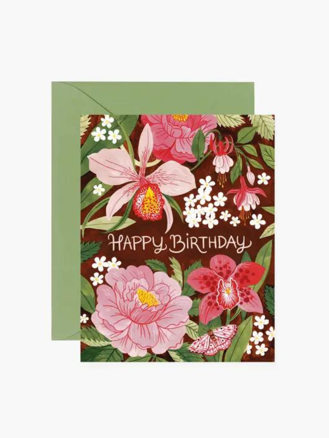Tropical Flowers Birthday Card - My American Goods