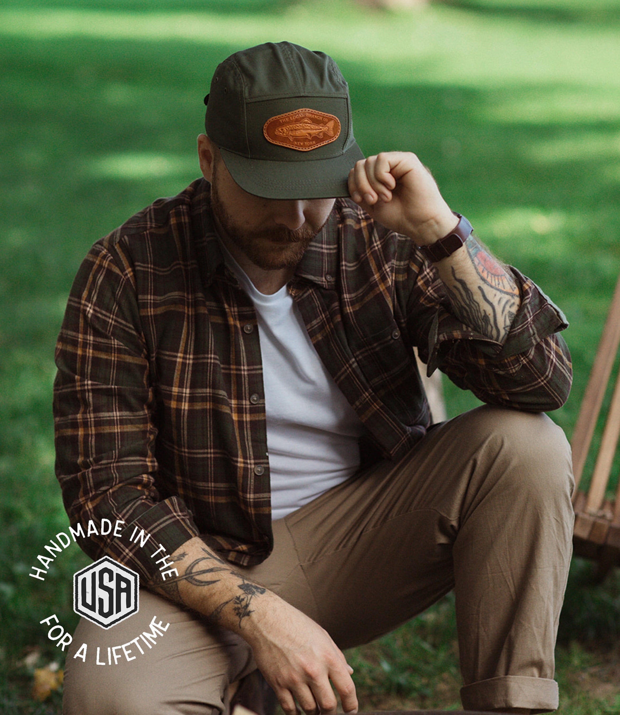 The Local Branch Hat Camp Hat - Trout - USA Made