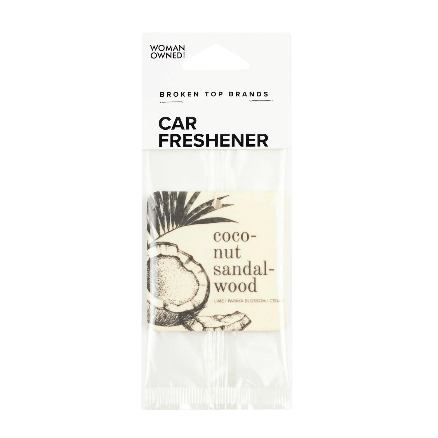 Broken Top Brands Car Freshener Coconut Sandalwood Car Freshener