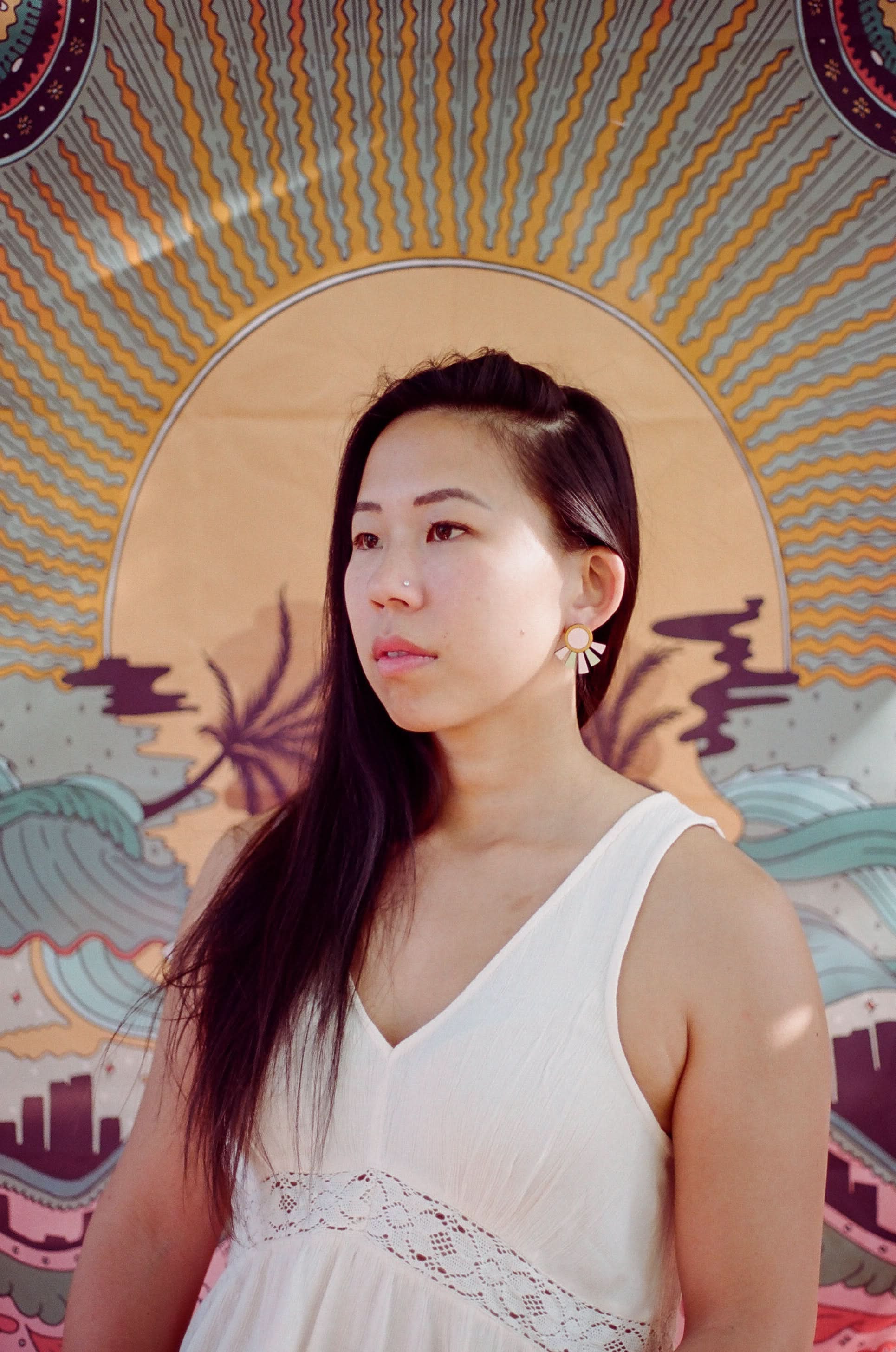 Art Deco Pastel Studs - My American Goods