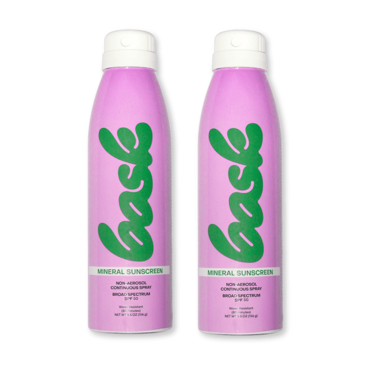 Bask Suncare Sunscreen SPF 50+ / Two-Pack SPF 30 Mineral Fragrance-Free Non-Aerosol Spray