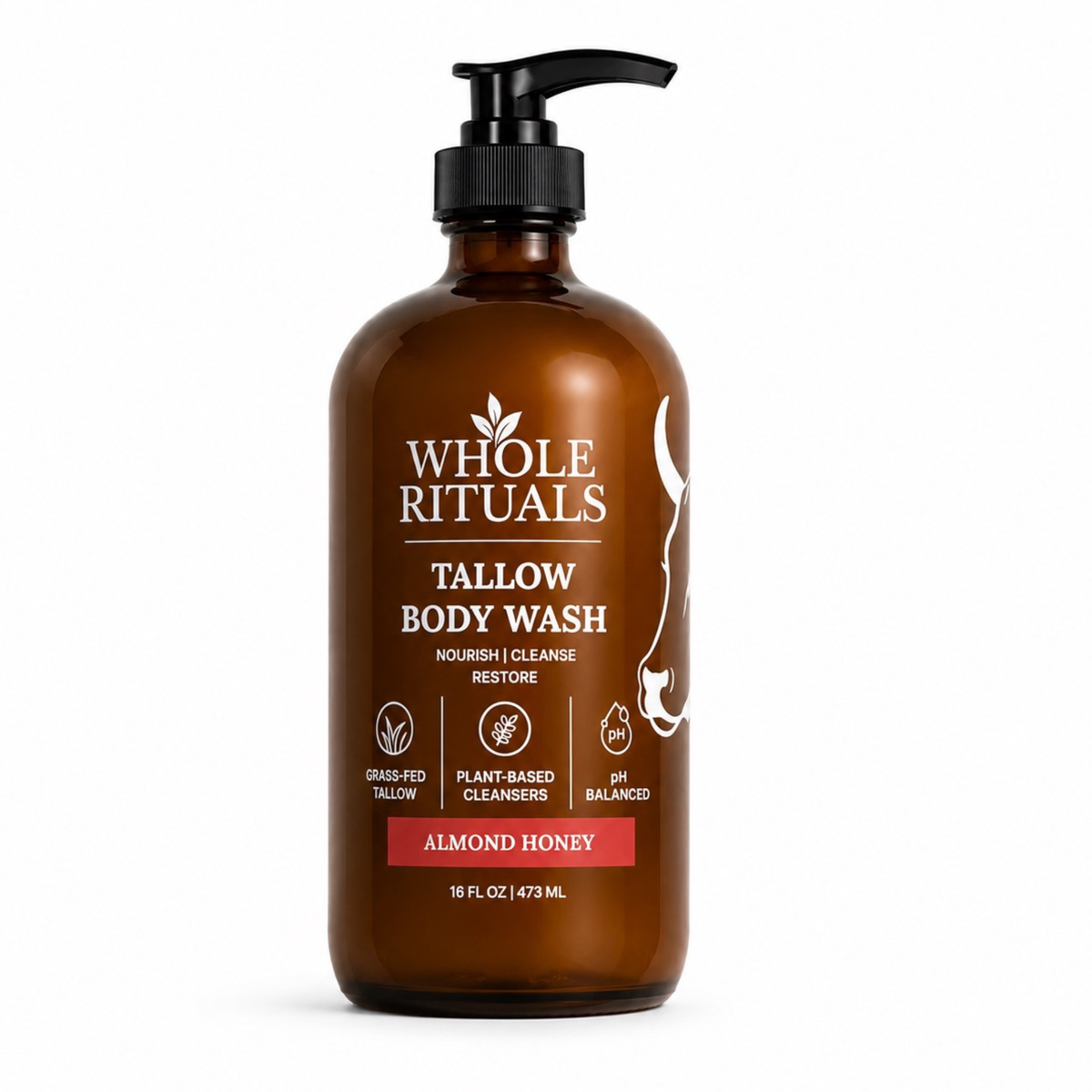 Almond Honey Tallow Body Wash – 16 oz
