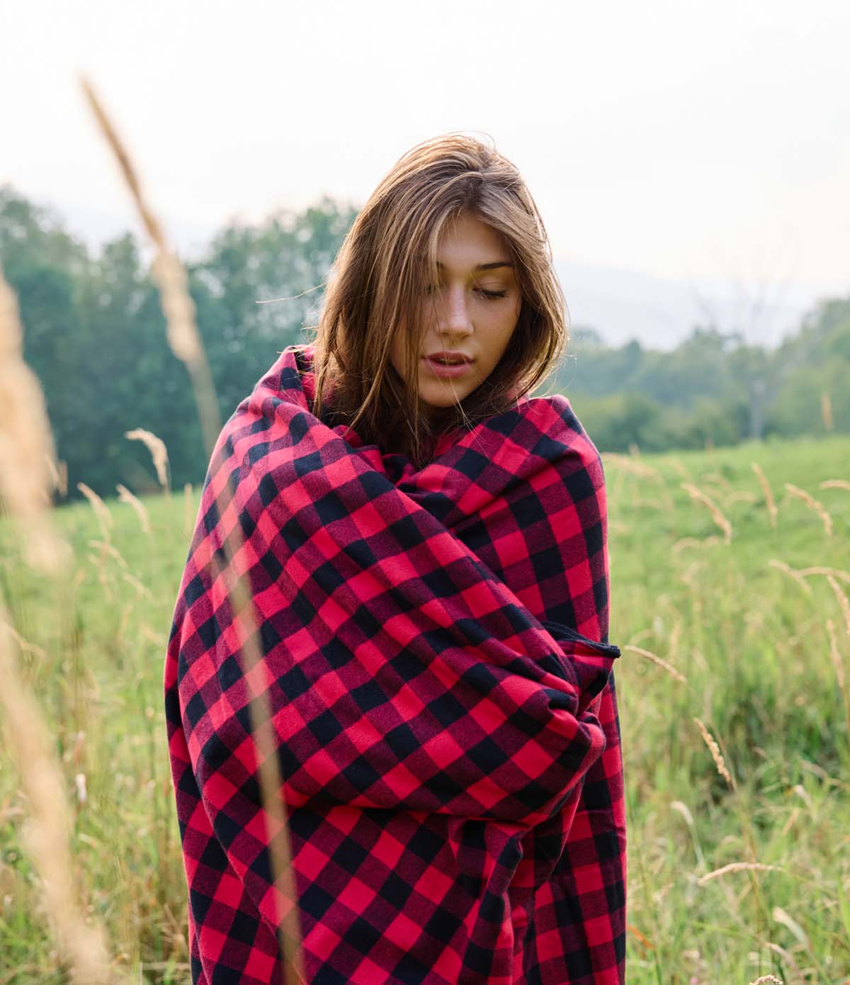 Stadium Blanket - Red Buffalo