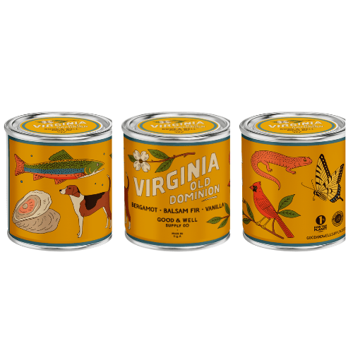 Good & Well Supply Co Candles Half Pint / 8oz / Cotton Wick Virginia State Candle