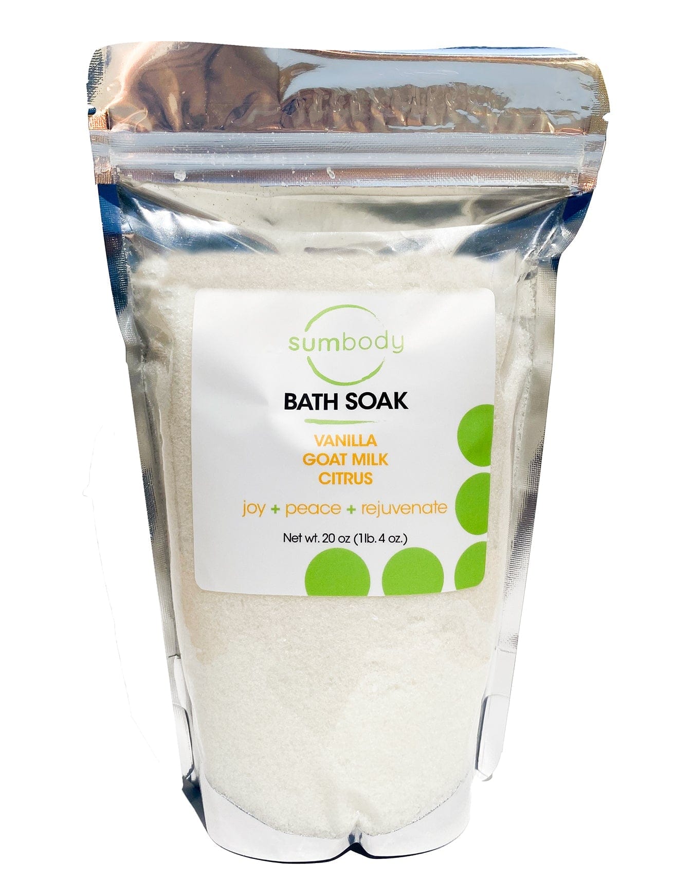Sumbody Skincare Vanilla Goat Milk Citrus 20oz Aromatherapy Bath Salts 25 oz