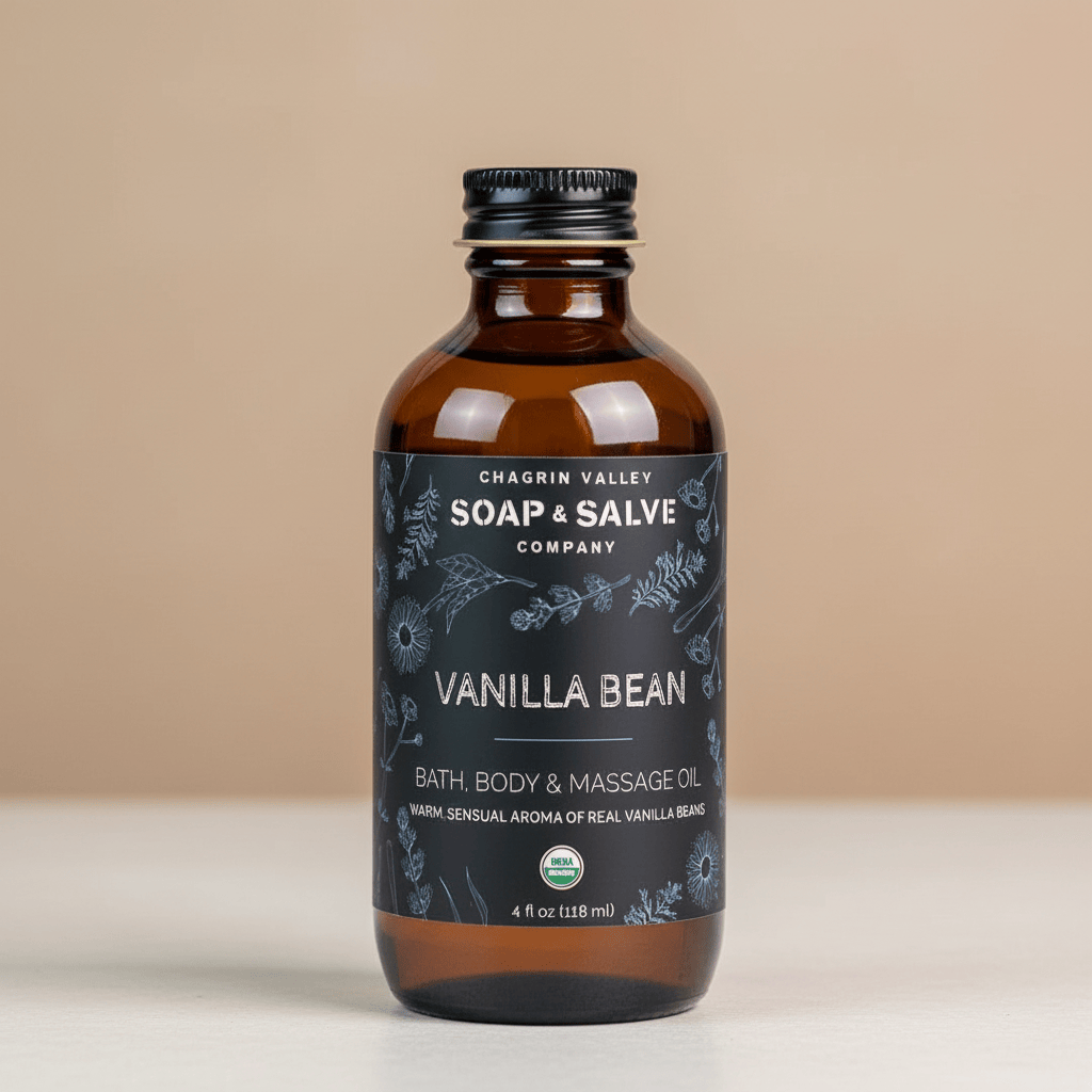 Chagrin Valley Soap & Salve Body Oil 4 fl oz Glass Bottle Bath & Body Oil: Vanilla Bean
