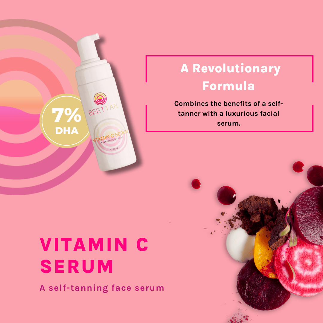 BeetTan Skin Care with DHA Vitamin C Self-Tanning Face Serum
