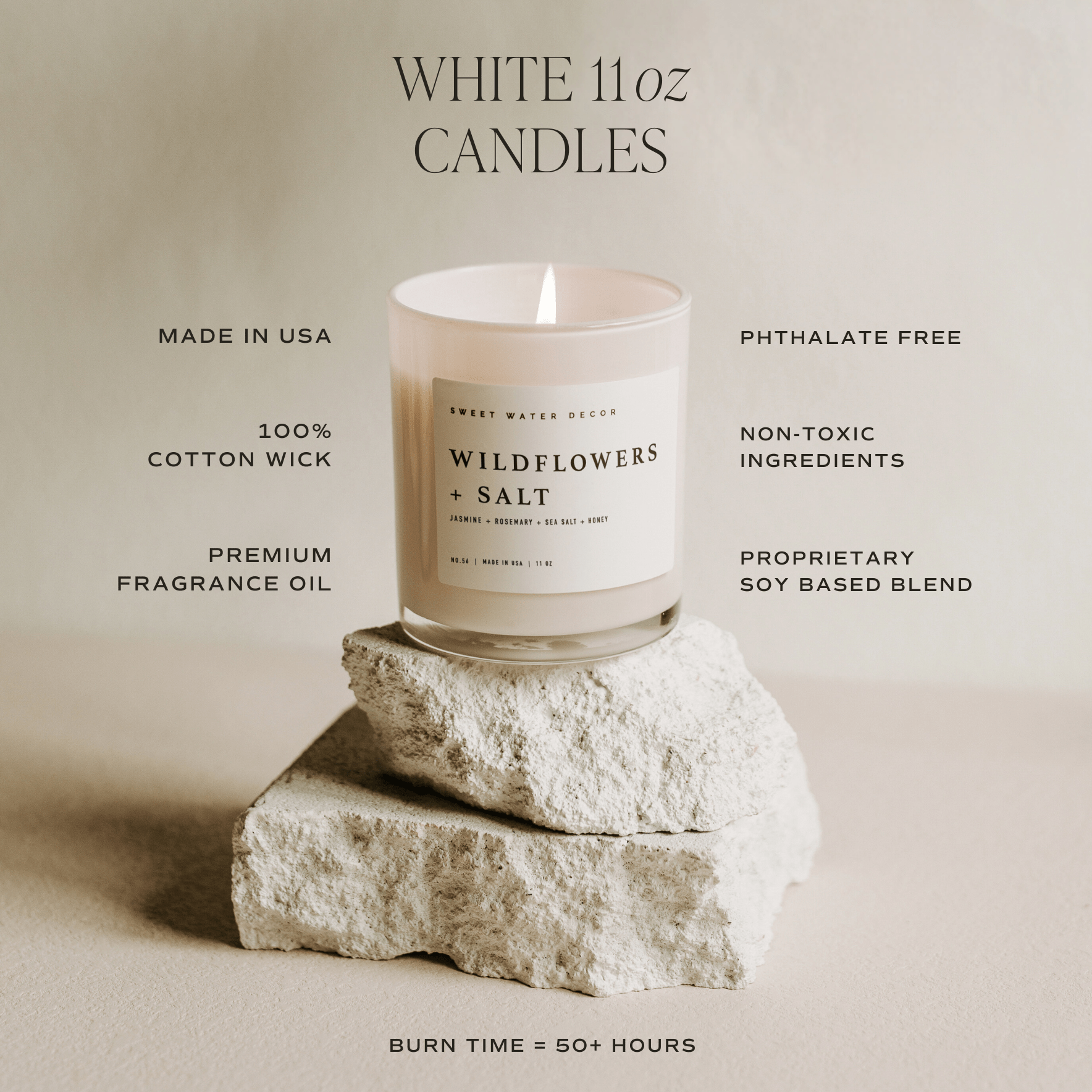 Sweet Water Decor Candles Pumpkin Spice Soy Candle - White Jar - 11 oz