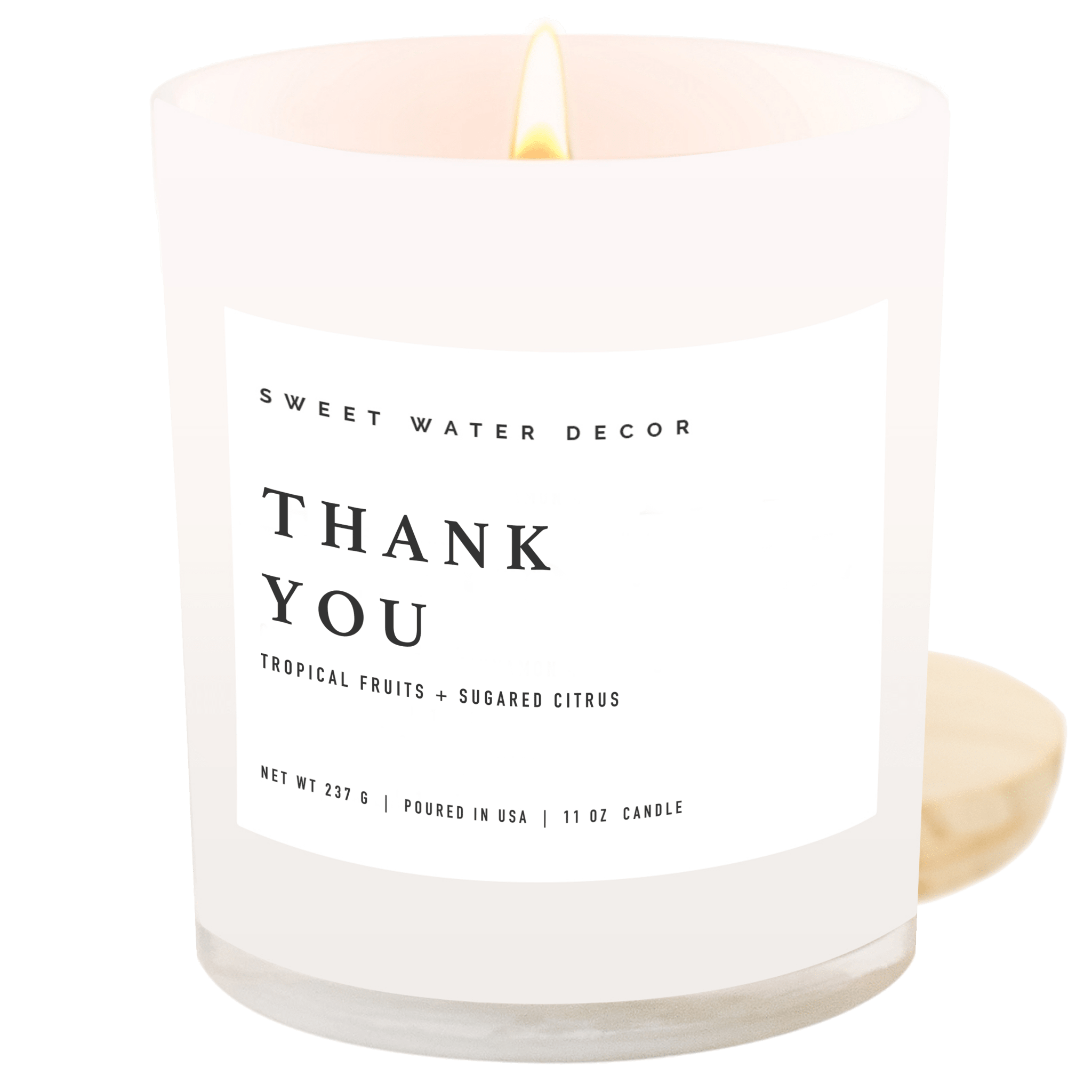 Thank You! Soy Candle - White Jar - 11 oz (Island Air)