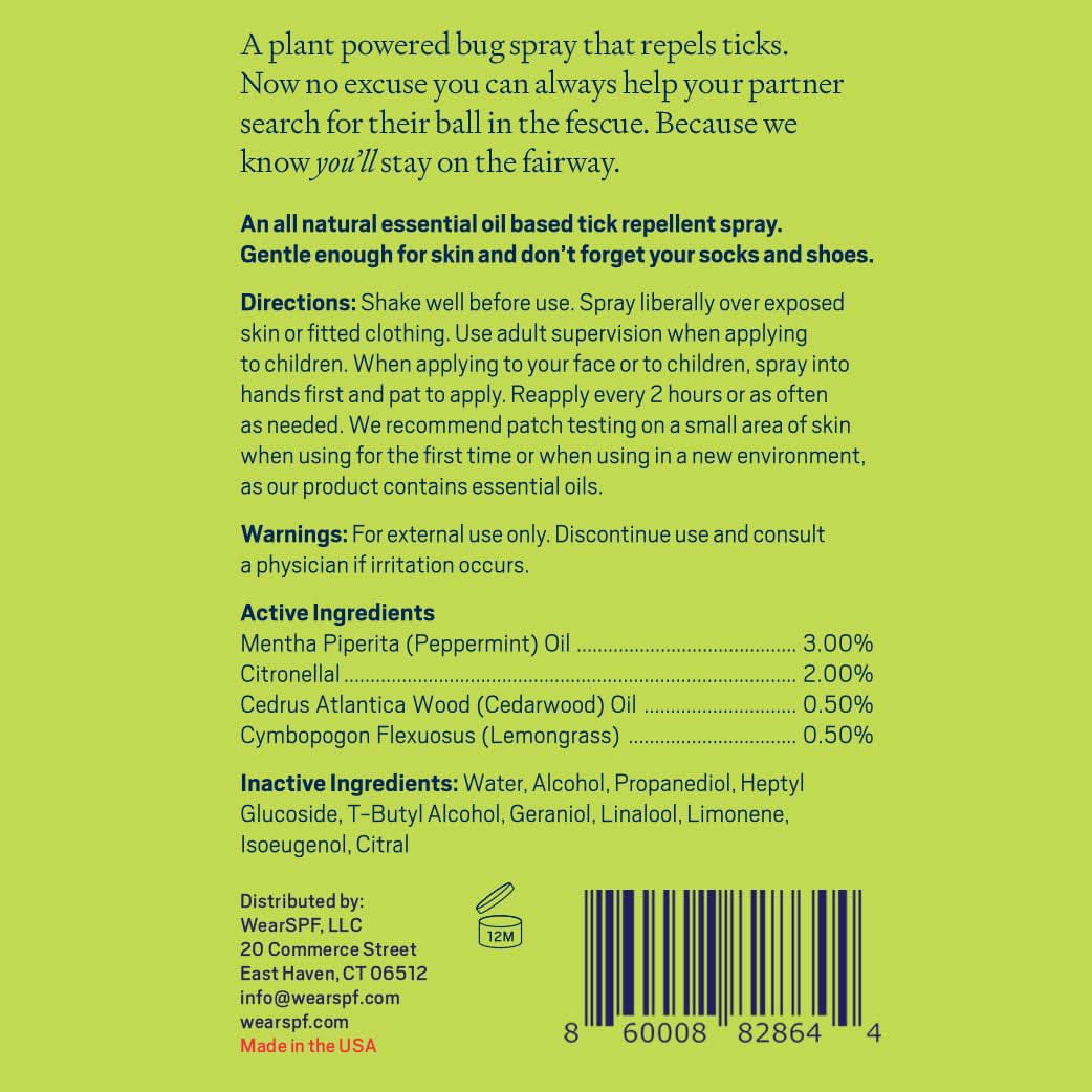 Wear SPF - All Natural TICK Repellent - My American Goods