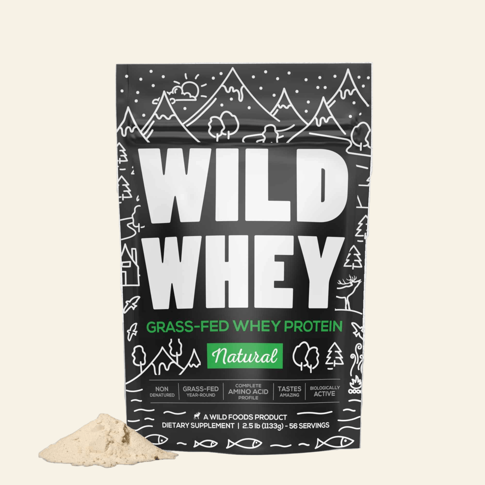 Cold Process Grass-Fed Whey Protein, Non-denatured, Pasture-Raised Cows - My American Goods