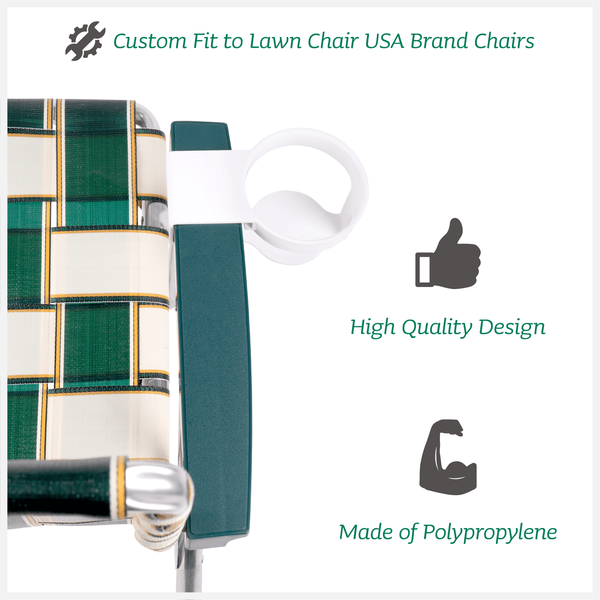 Lawn Chair USA Accessories Lawn Chair USA White Cup Holder