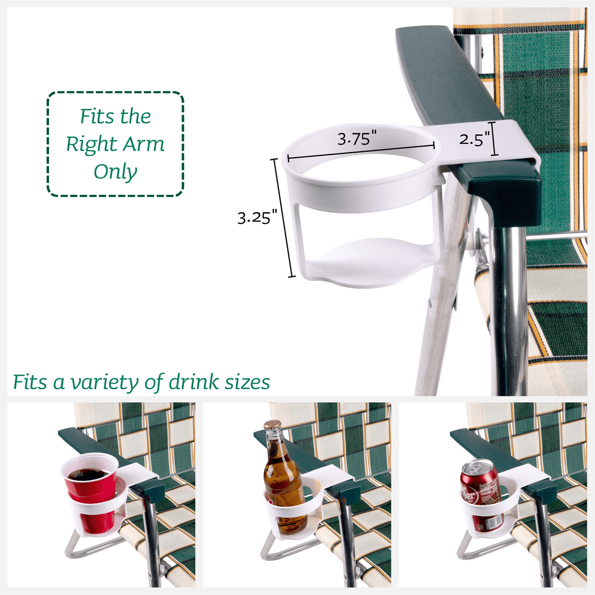 Lawn Chair USA Accessories Lawn Chair USA White Cup Holder