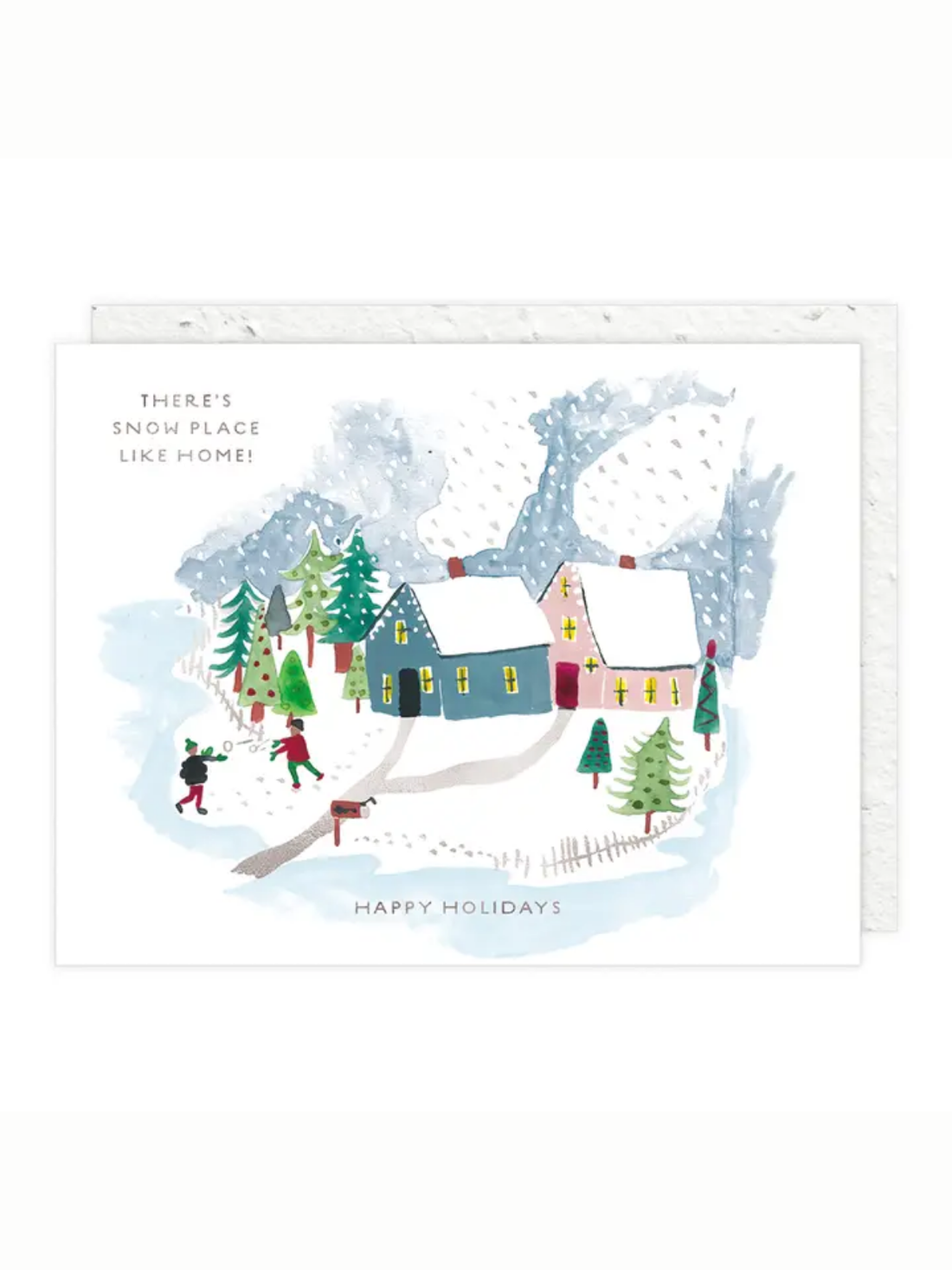 Winter Houses - Seeded Holiday Card - My American Goods