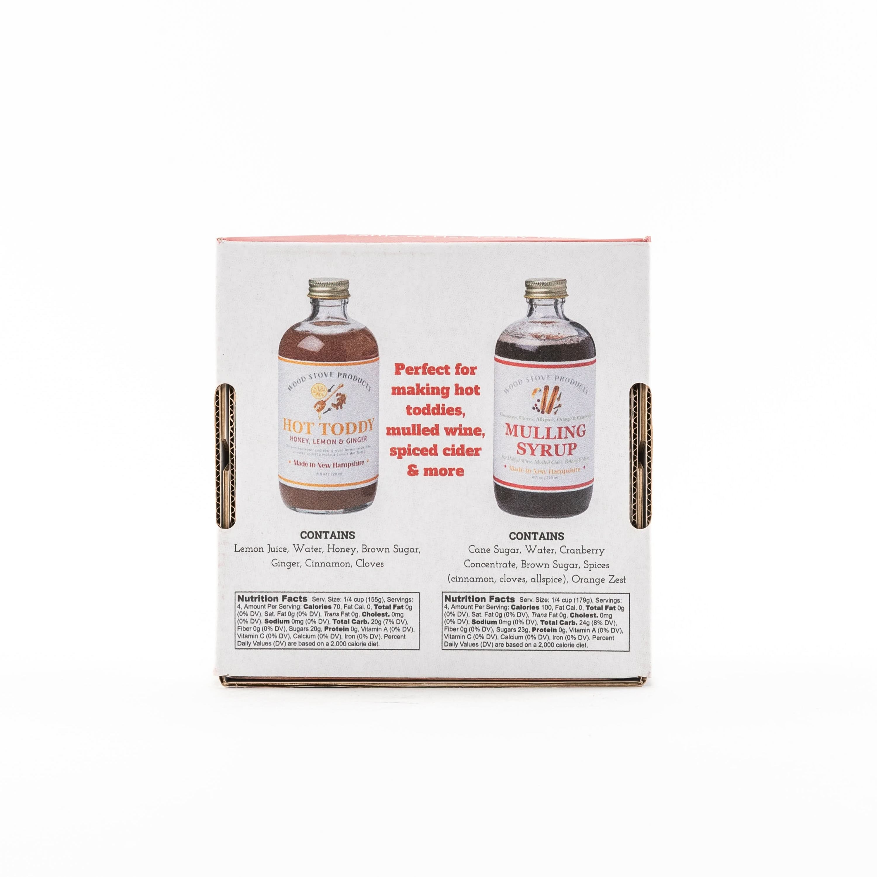Wood Stove Kitchen Cocktail and Drink Mixers Winter Survival Kit - One Each, 8 fl oz Hot Toddy & Mulling Syrup