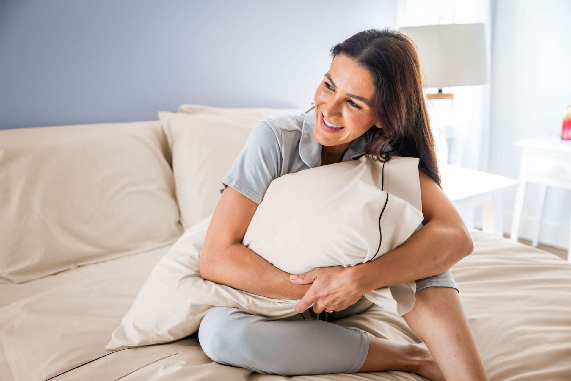 American Blossom Linens Pillows & Pillowcases Cotton Bed Pillowcases with Classic Piping Design
