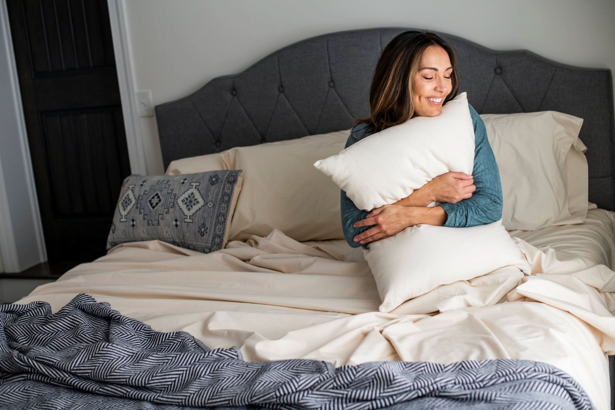 Natural Cotton Pillow With Wool Filling - My American Goods