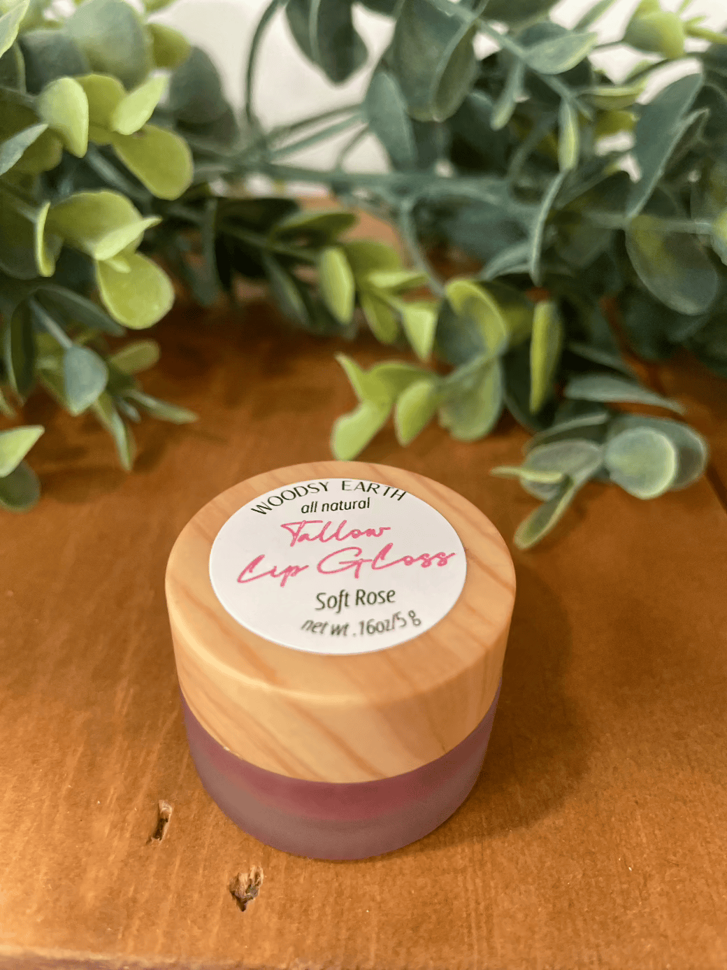 Woodsy Earth lip gloss Tinted Tallow Lip Gloss – Natural Shine & Color