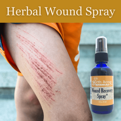 Birth Song Botanicals Co. First Aid Herbal Wound Spray for First Aid