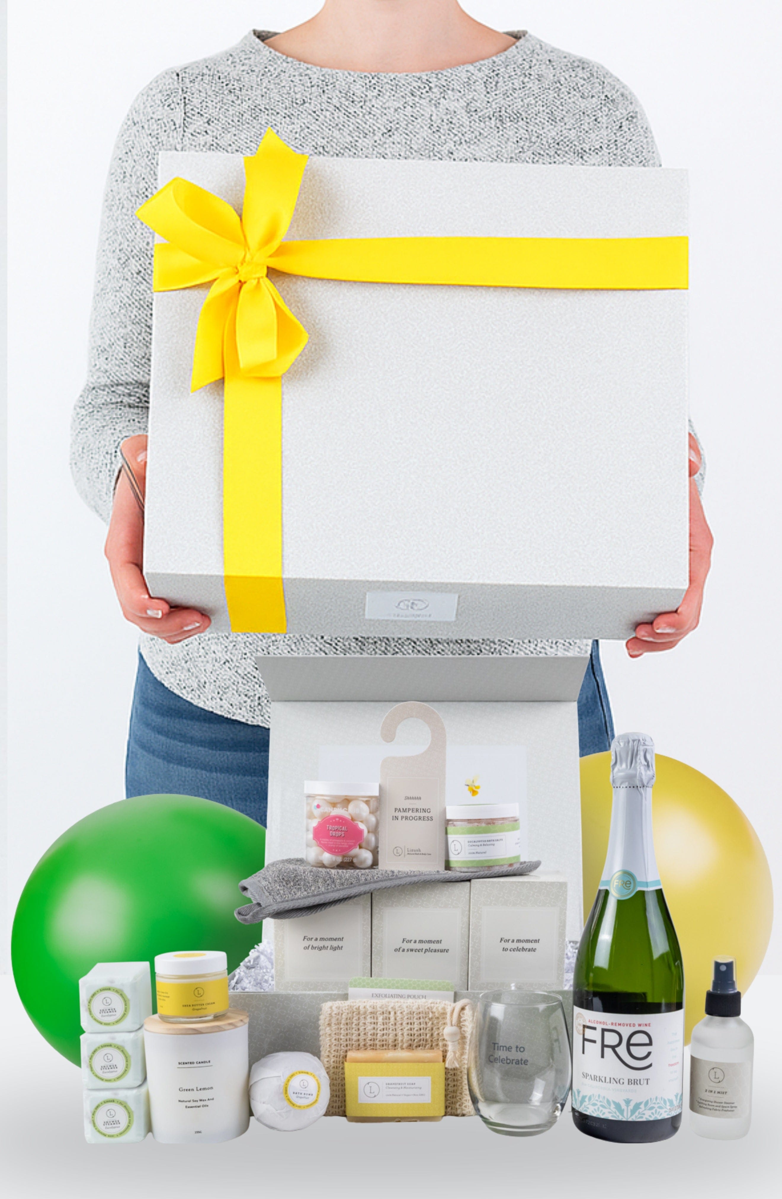 Lizush Gift set for new mom Congratulations gift basket, Celebration gift box